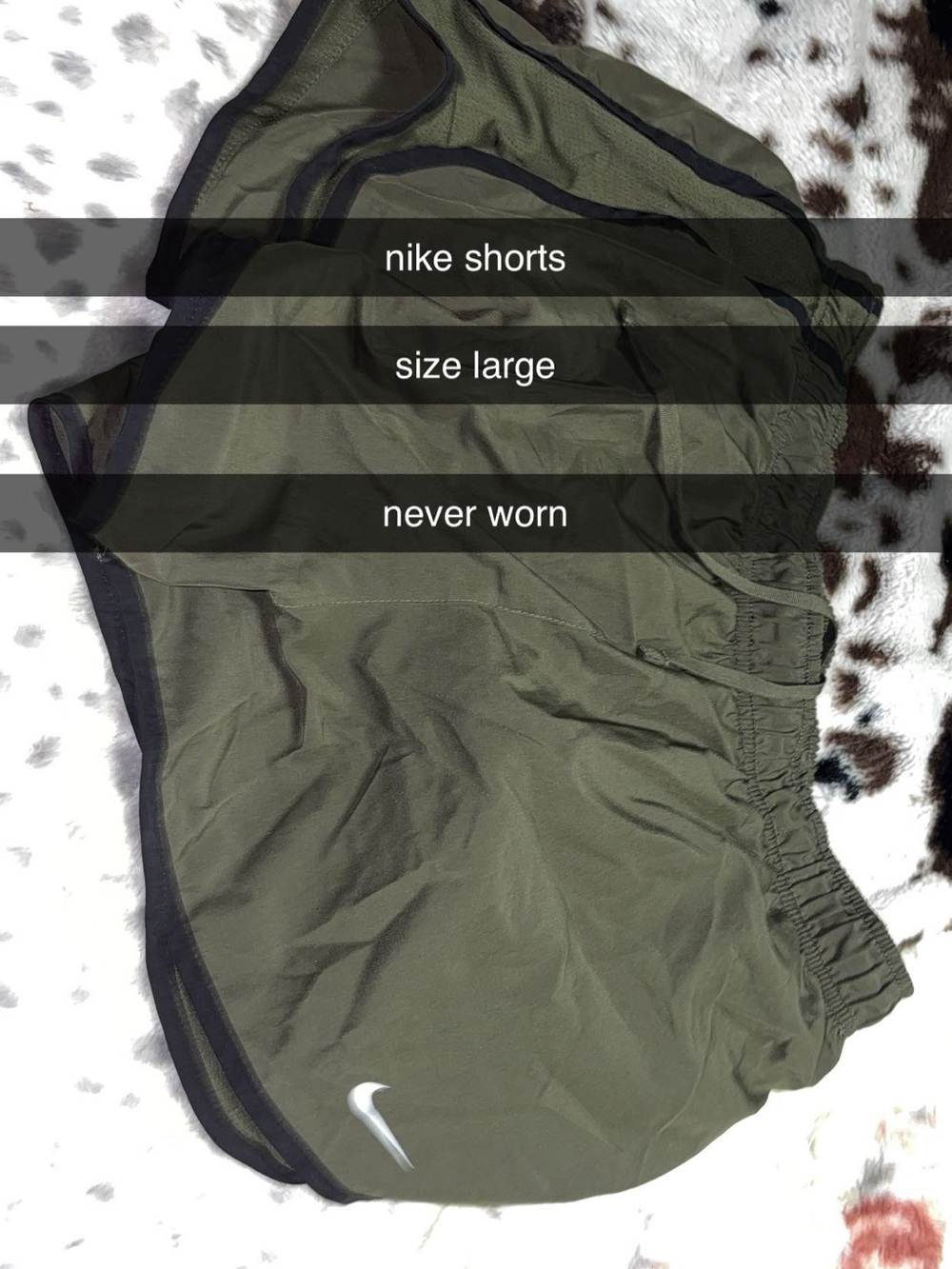Nike Olive Green Women’s Athletic Shorts with Black Trim